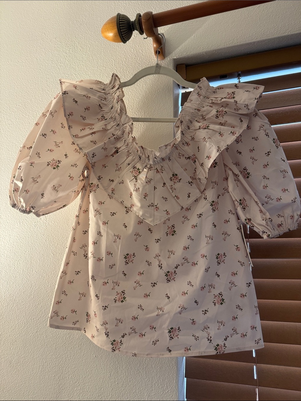 NWT Hyacinth House Floral Puff Sleeve Top